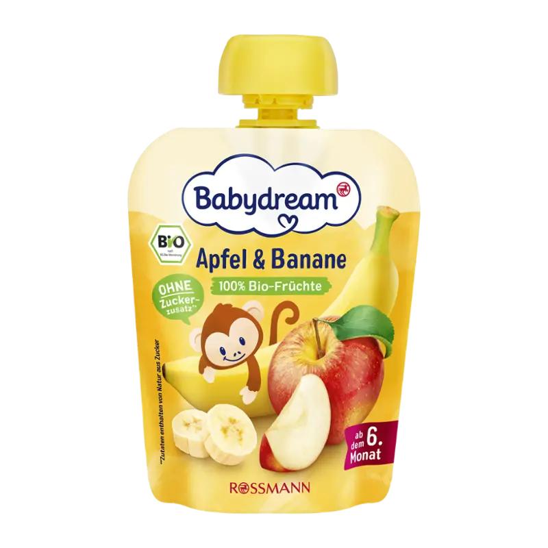 Babydream BIO ovocné pyré jablko a banán, 90 g