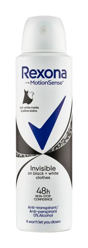 Rexona Antiperspirant sprej Invisible on Black+White clothes, 150 ml