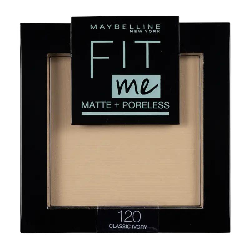 Maybelline Pudr Fit Me! Matte + Poreless 120 Classic Ivory, 1 ks