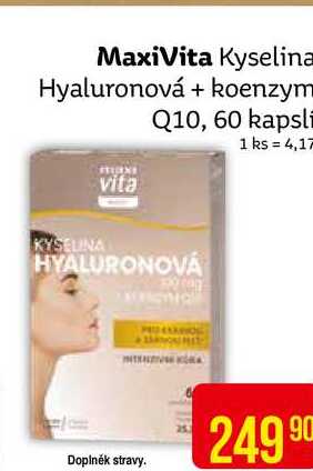 MaxiVita Kyselina Hyaluronová + koenzym Q10, 60 kapsli 