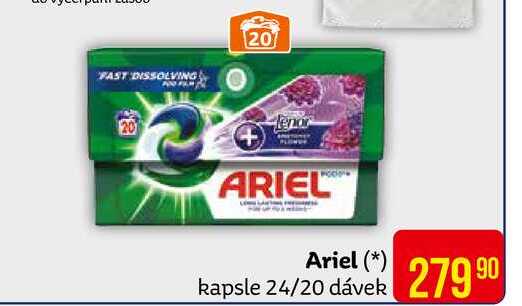 Ariel gelové kapsle 20 dávek, vybrané druhy