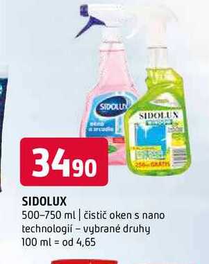  SIDOLUX 500-750 ml | čistič oken s nano technologií  