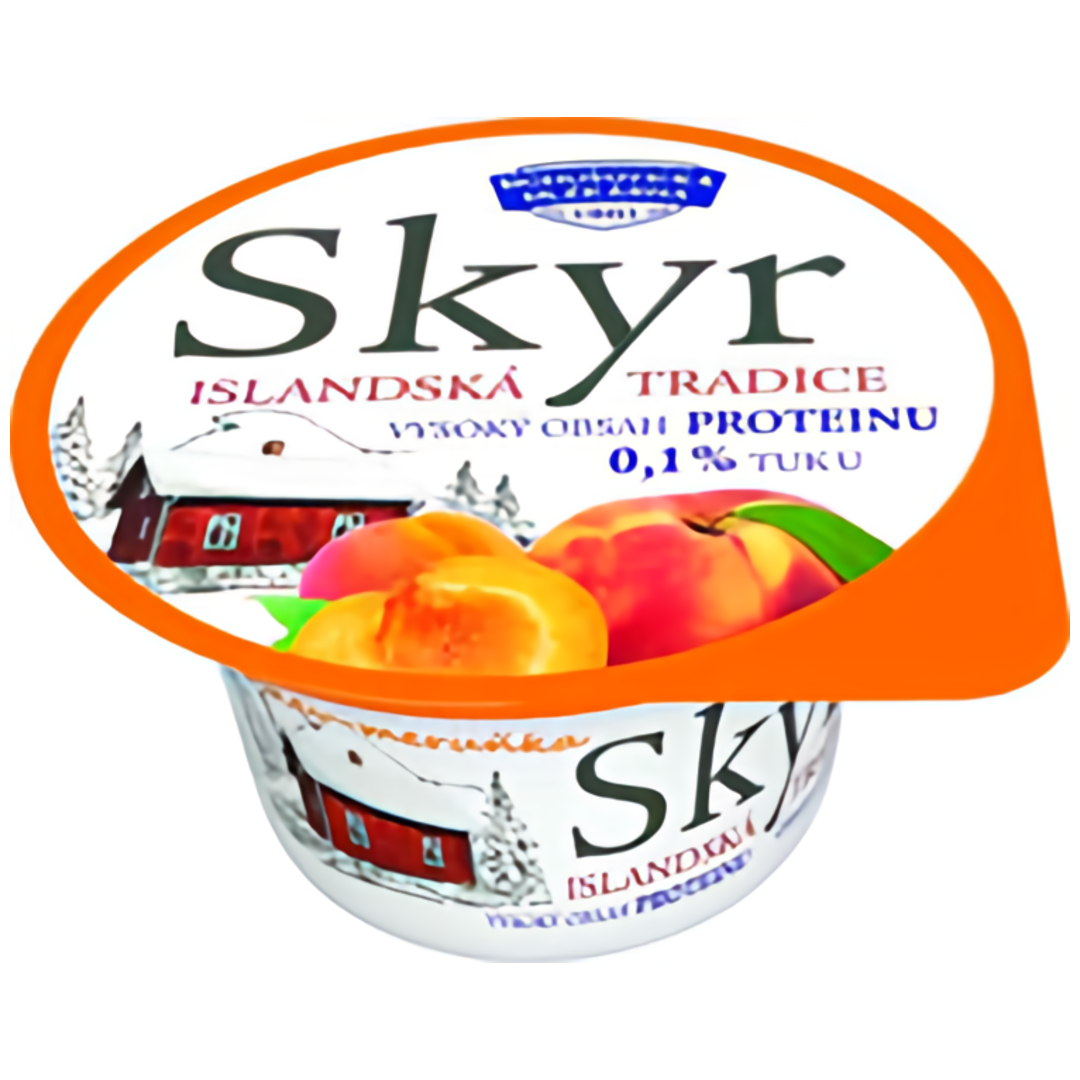 Bohušovická mlékárna Skyr tradiční islandský výrobek broskev - meruňka (0,1%)