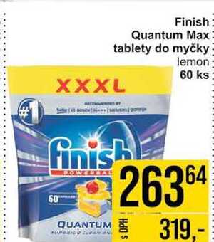 Finish Quantum Max tablety do myčky XXXL lemon, 60 ks