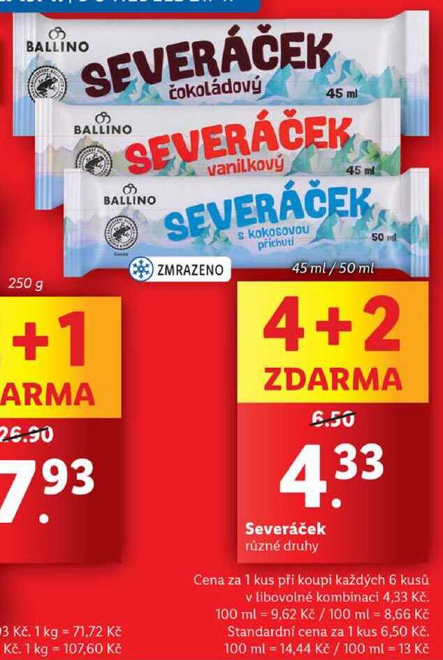 Severáček, 45 ml/50 ml