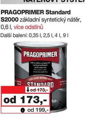 PRAGOPRIMER Standard S2000 základní syntetický nátěr, 0,6l