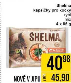 Shelma kapsičky pro kočky rybí mix, 4 x 85 g