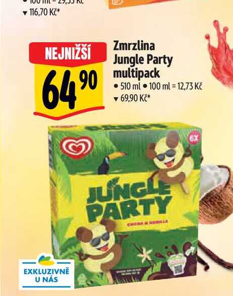  Zmrzlina Jungle Party multipack  510 ml  
