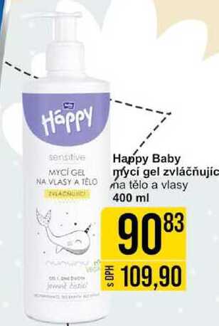 Happy Baby mycí gel zvláčňujíc na tělo a vlasy, 400 ml 