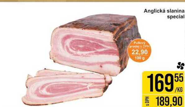 Anglická slanina special, 100 g 