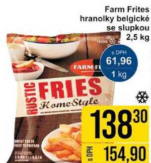 Farm Frites hranolky belgické se slupkou, 2,5 kg 