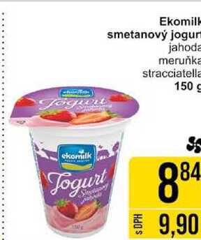 Ekomilk smetanový jogur jahoda, 150 g