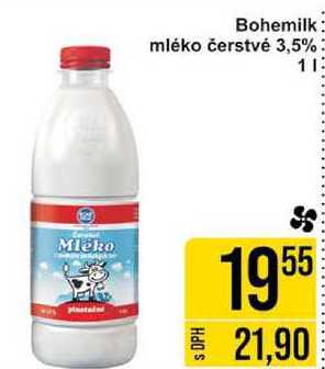 Bohemilk mléko čerstvé 3,5%, 1 l