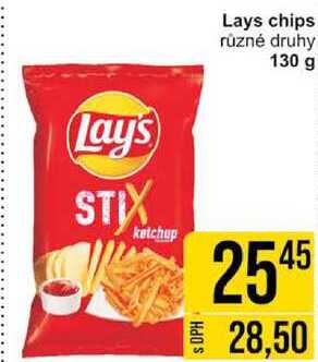 Lays chips různé druhy, 130 g 