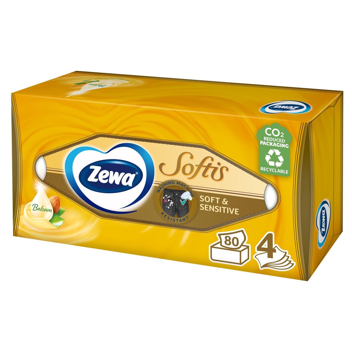 Zewa Softis Soft & Sensitive papírové kapesníky 4vrstvé box