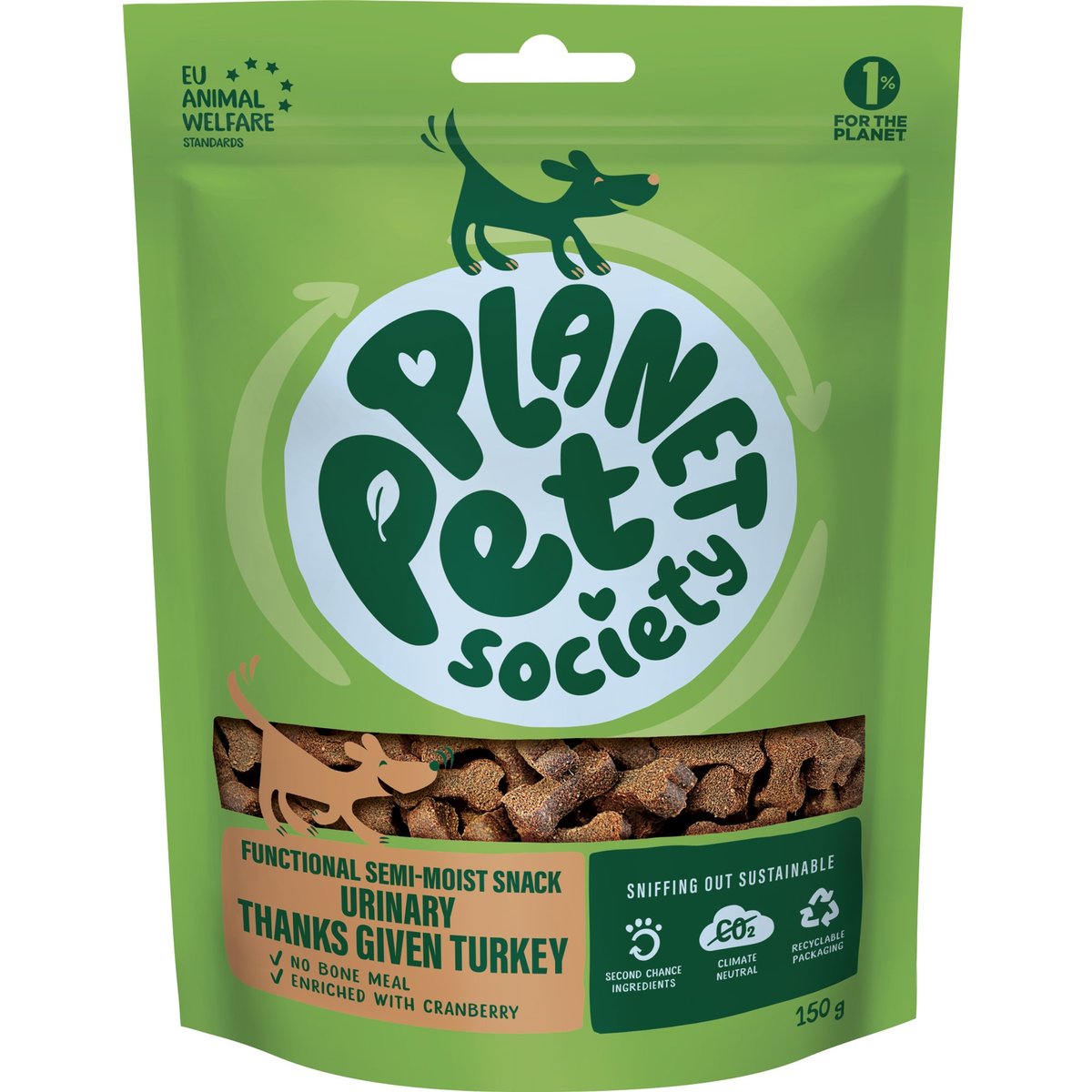 Planet Pet Society Urinary Snack pamlsky pro psy s krůtím masem
