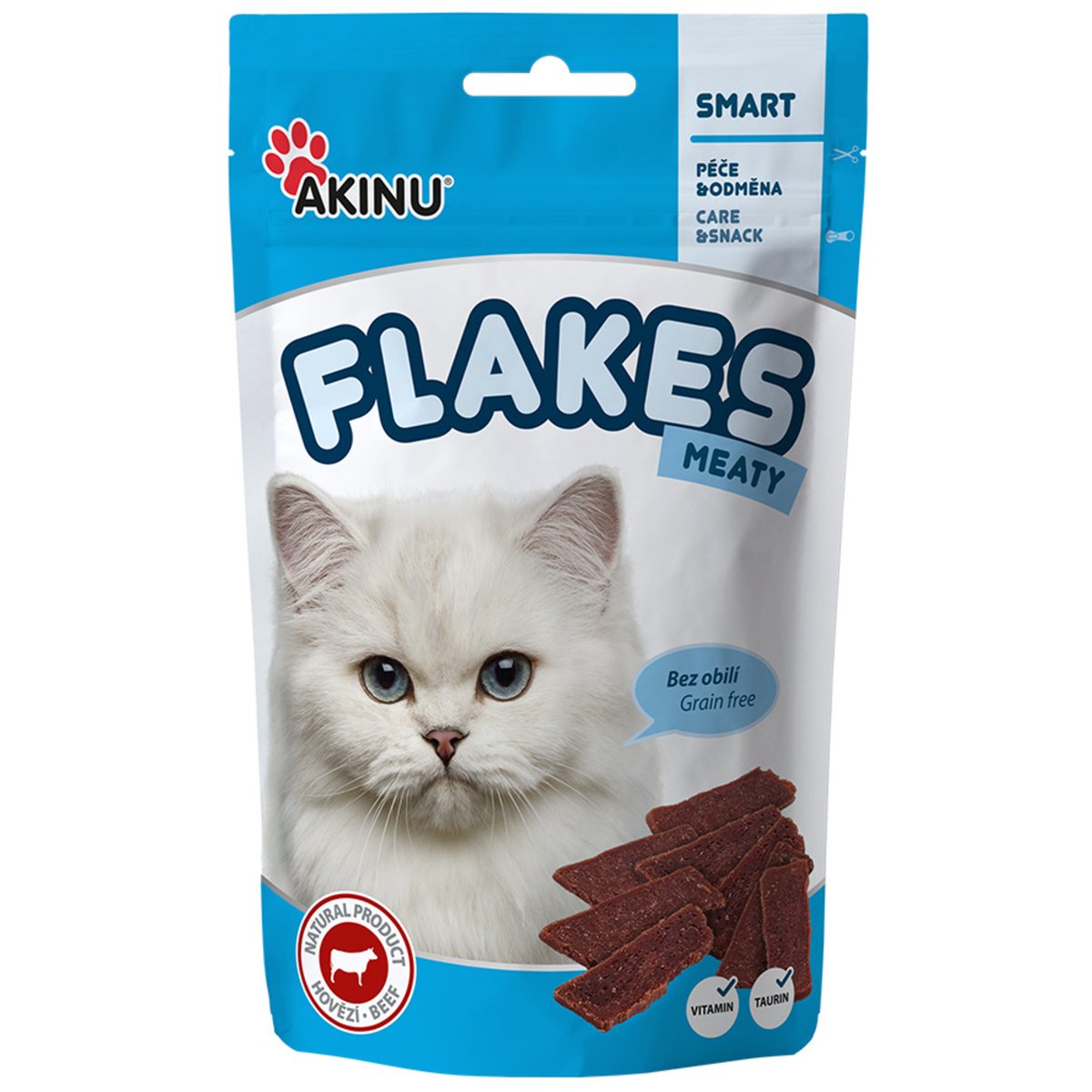 Akinu Flakes Masové plátky pamlsek pro kočky