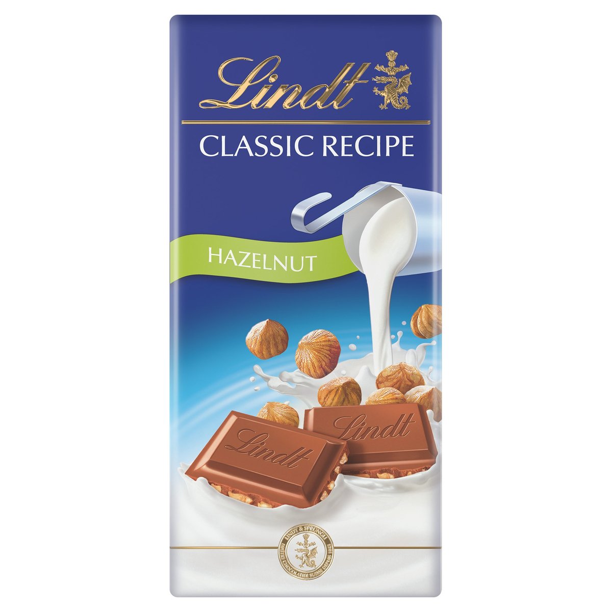 Lindt Classic mléčná čokoláda s lískovými ořechy