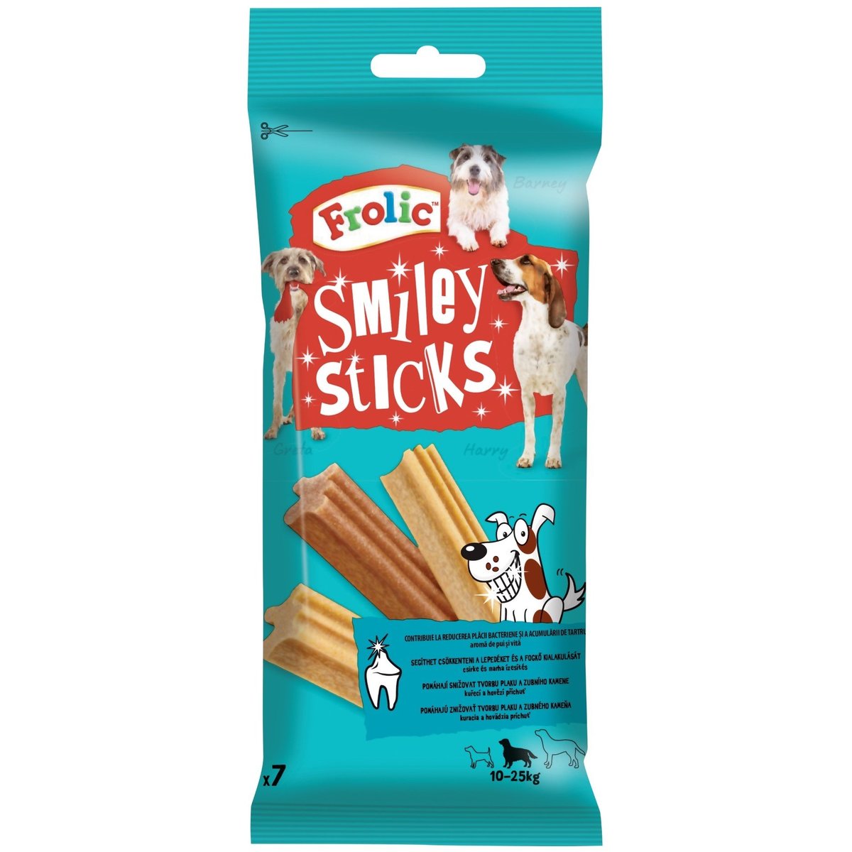 Frolic Smiley Sticks kuřecí a hovězí pamlsky pro psy