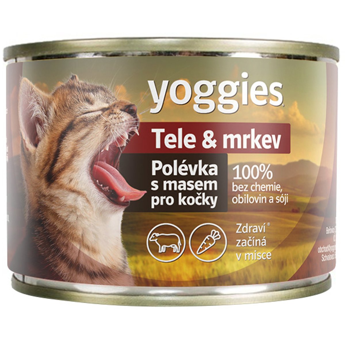 Yoggies Polévka pro kočky tele a mrkev