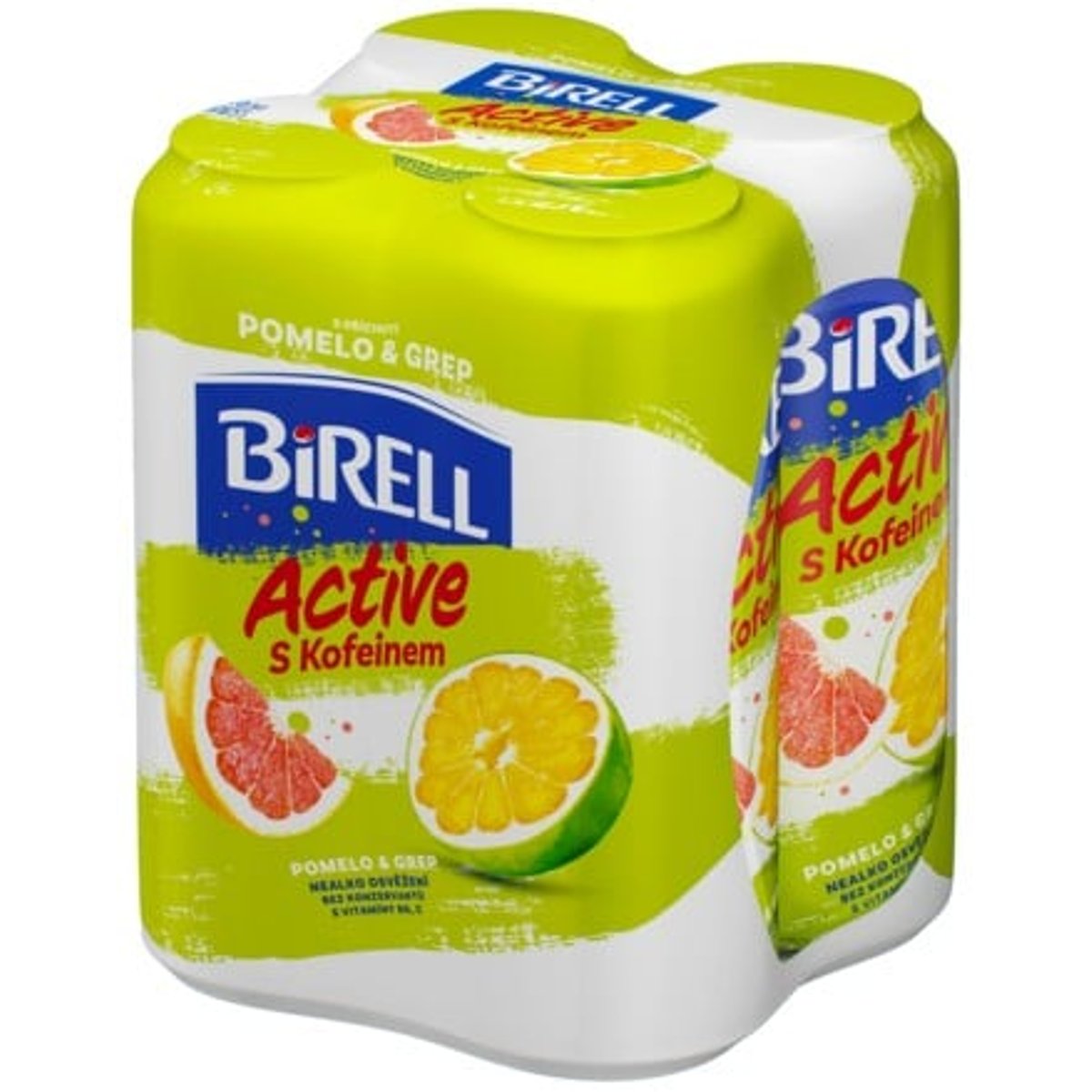 Birell Active Pomelo a grep s kofeinem 4×0,5 l plech