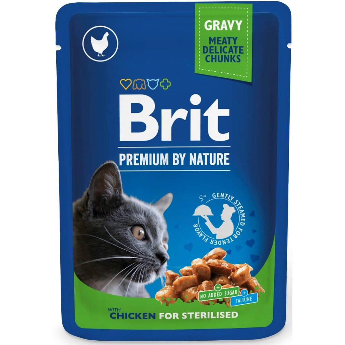 Brit Premium Cat Chicken Slice kapsička pro sterilizované kočky