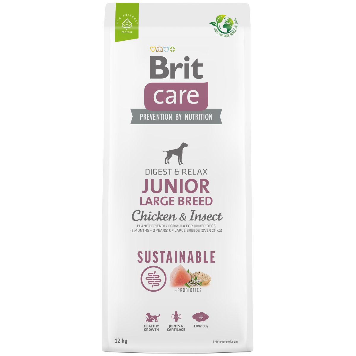 Brit Care Sustainable Junior Large Breed Breed Chicken & Insect pro psy