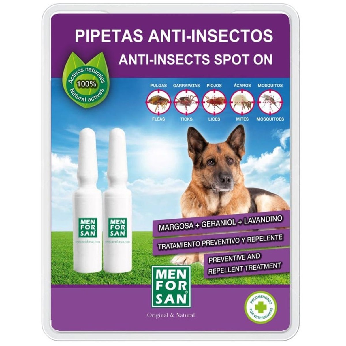 Menforsan Antiparazitní pipeta proti blechám a klíšťatům pro psy