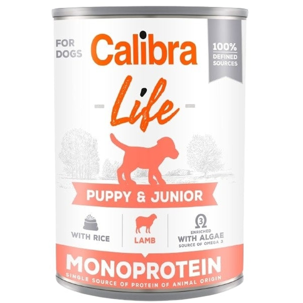 Calibra Dog Life konzerva pro štěňata s jehněčím a rýží