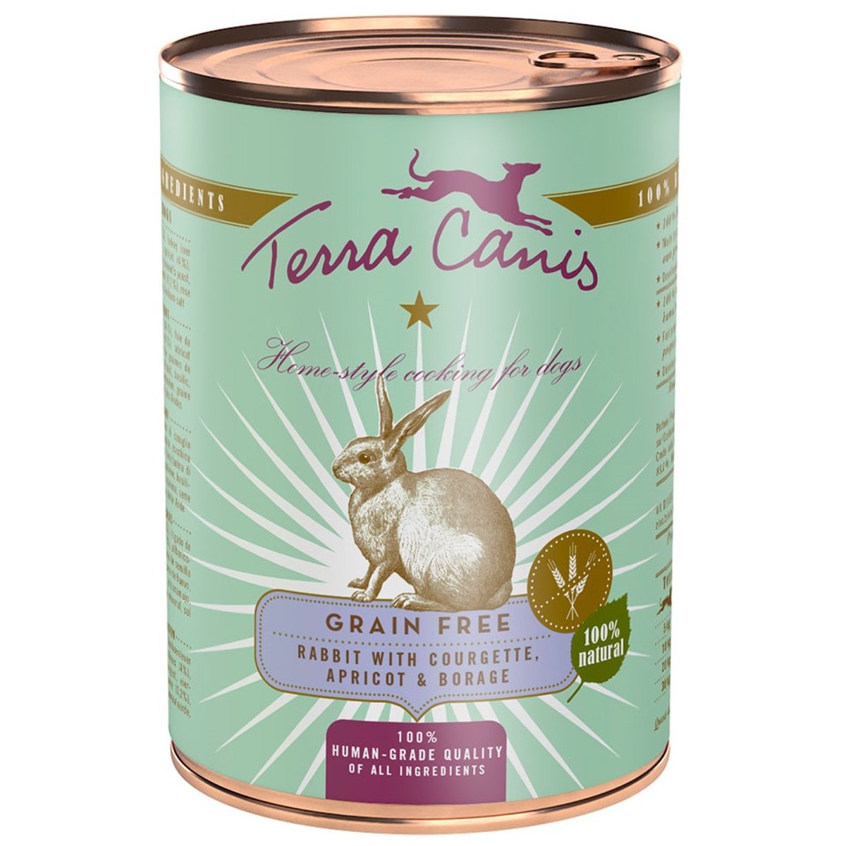 Terra Canis Grain free konzerva králík s cuketou, meruňkou a saturejkou pro psy