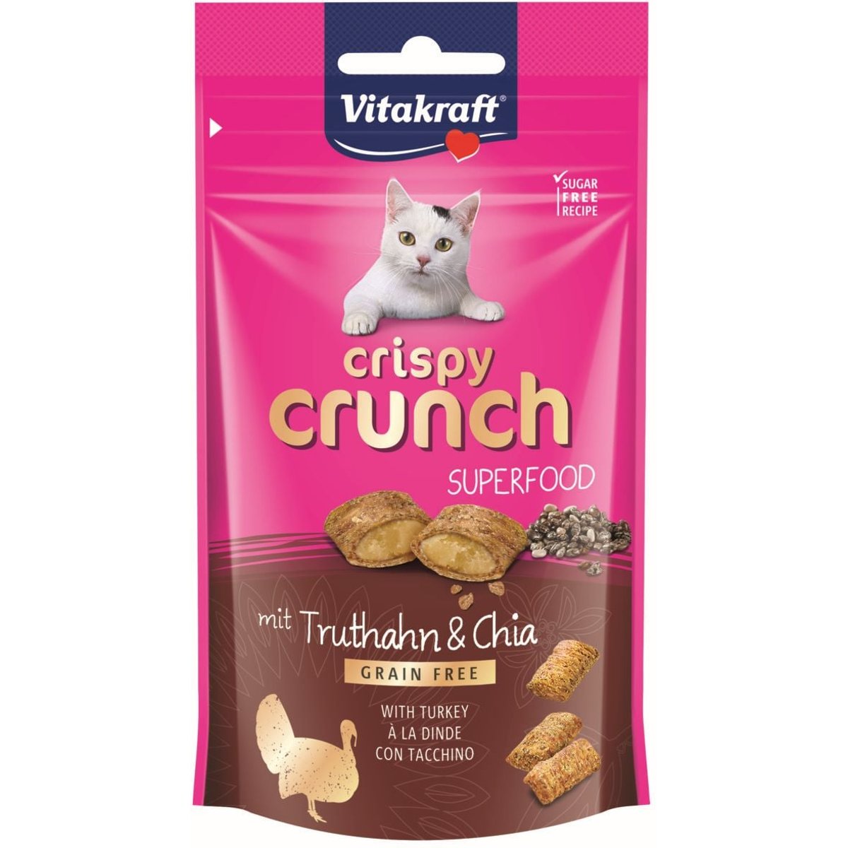 Vitakraft Crispy Crunch Pamlsek pro kočky s krůtím