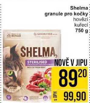 Shelma granule pro kočky hovězí kuřecí, 750 g 