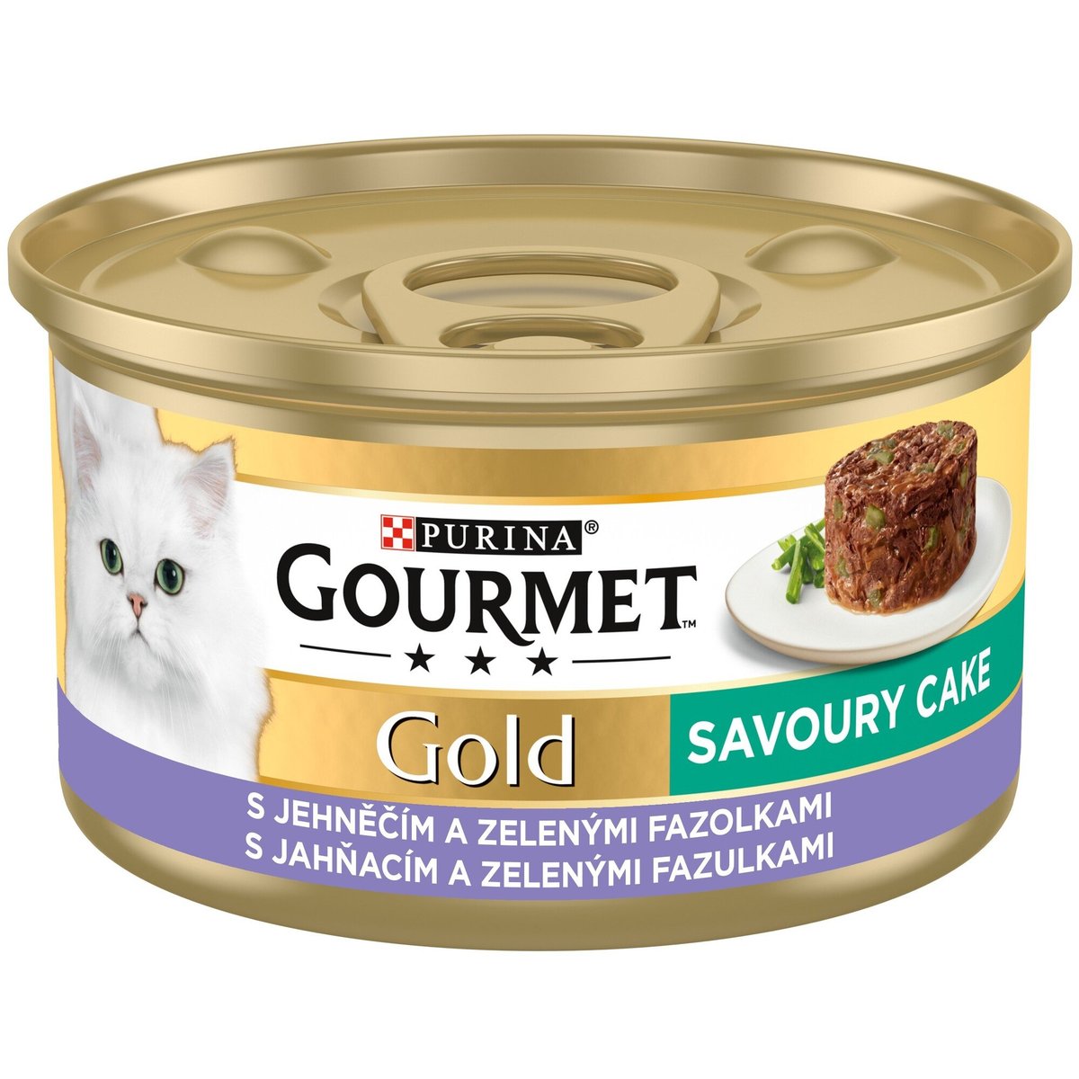 Gourmet Gold Savoury cake s jehněčím a zelenými fazolkami pro kočky