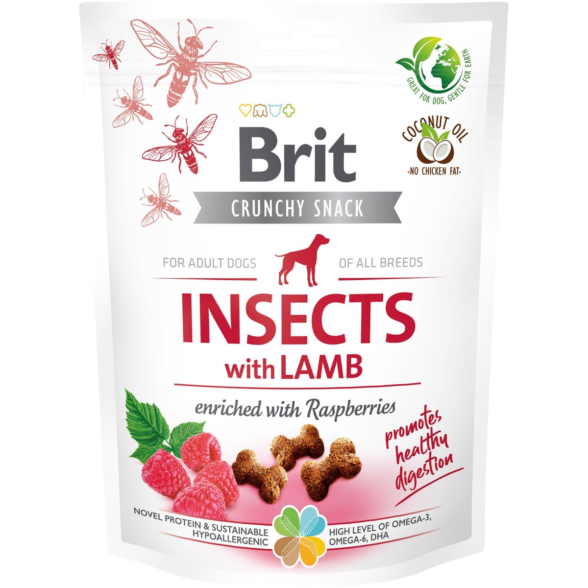 Brit Care Insects Lamb & Raspberries pamlsky pro psy