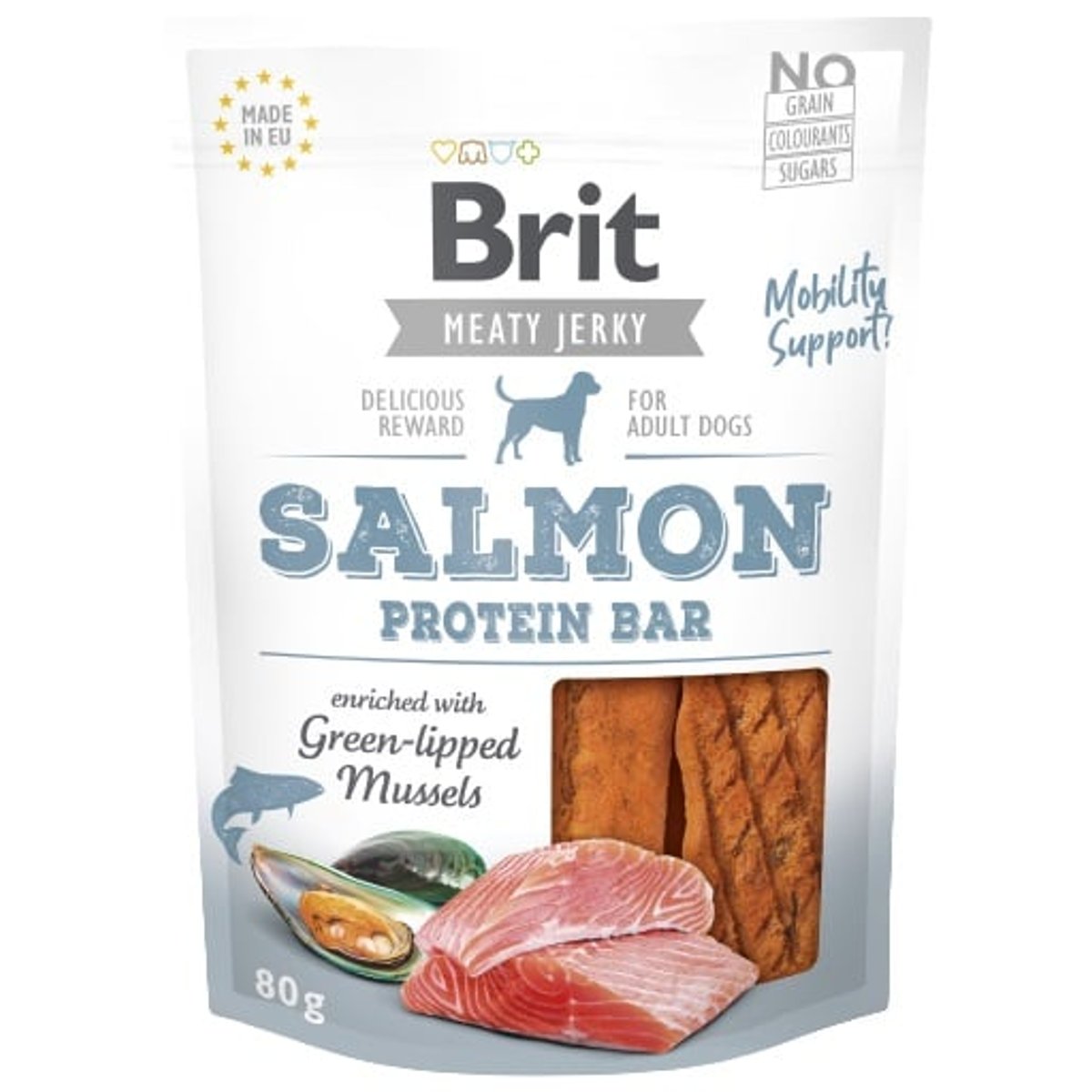 Brit Jerky Sušené proteinové tyčinky pro psy – losos