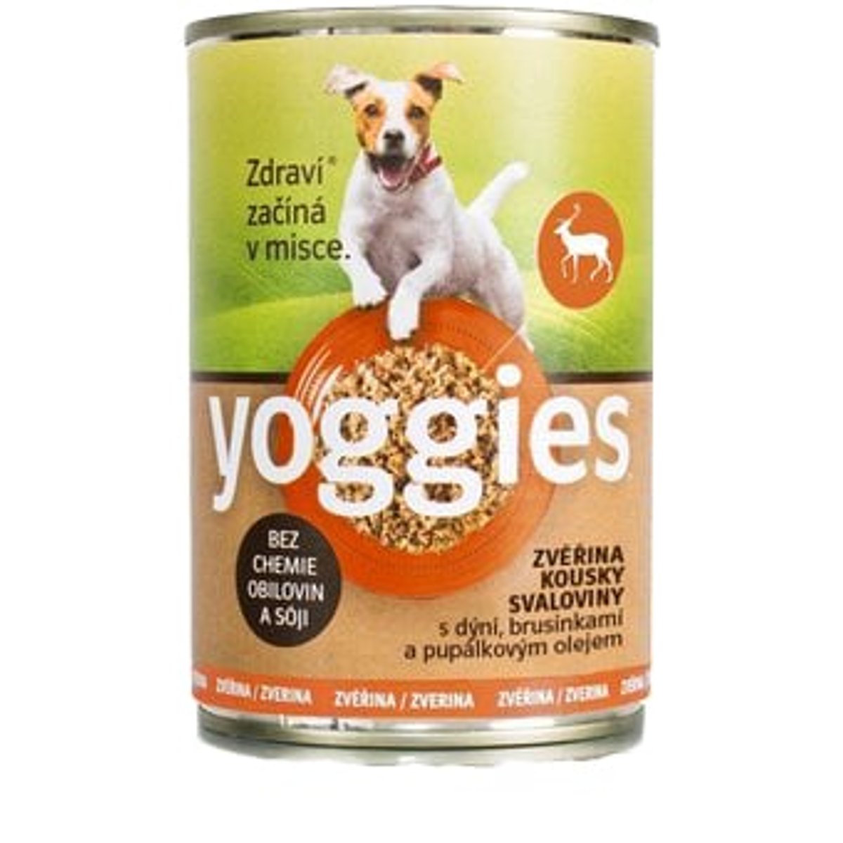 Yoggies Zvěřinová konzerva pro psy s dýní a pupálkovým olejem