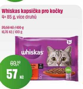 Whiskas kapsička pro kočky 4× 85 g, více druhů 