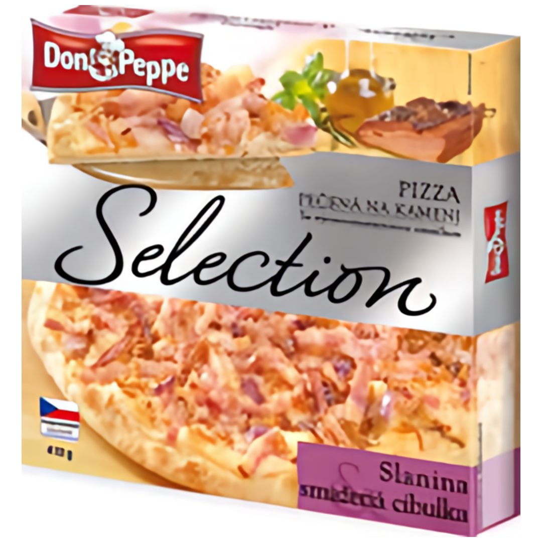 Don Peppe Selection Pizza slanina & smažená cibulka pečená na kameni