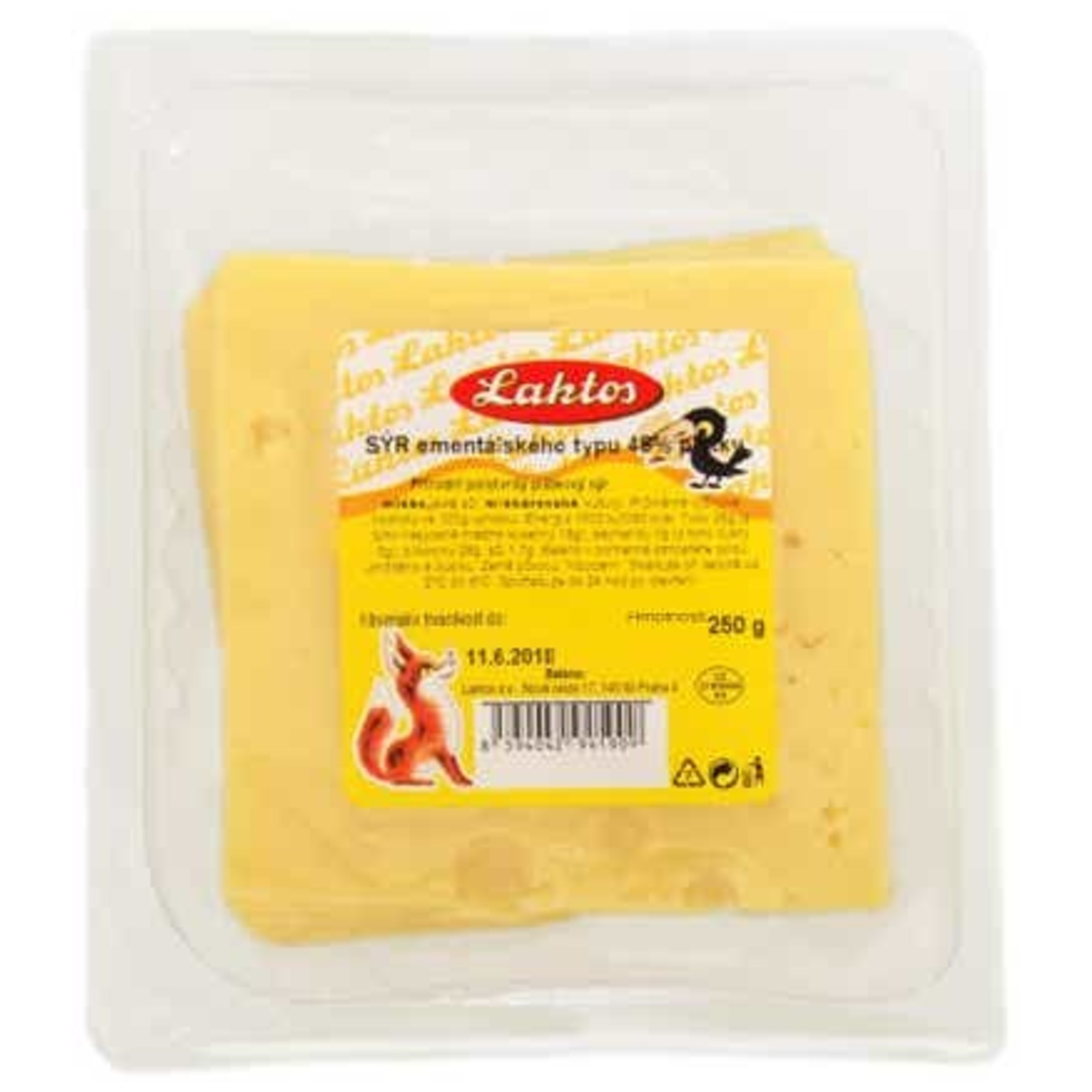 Laktos Sýr Ementálského typu (45%) plátky