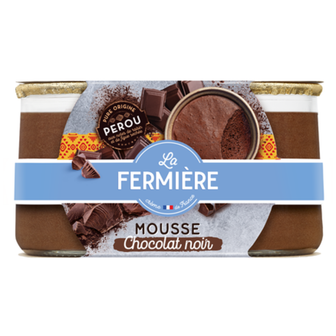 La Fermiére Pěna z hořké čokolády 2x85g