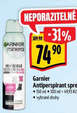  Garnier Antiperspirant sprej 150  ml