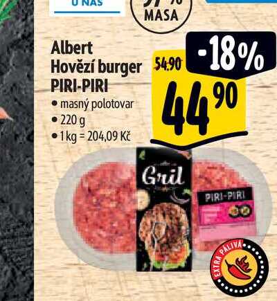   Albert  Hovězí burger PIRI-PIRI  220 g