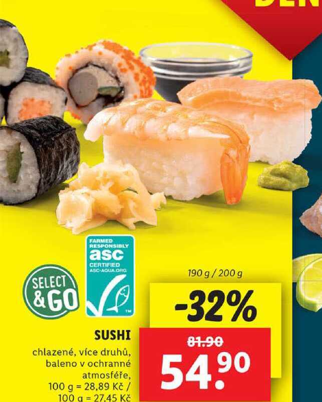 Sushi, 190 g/200 g