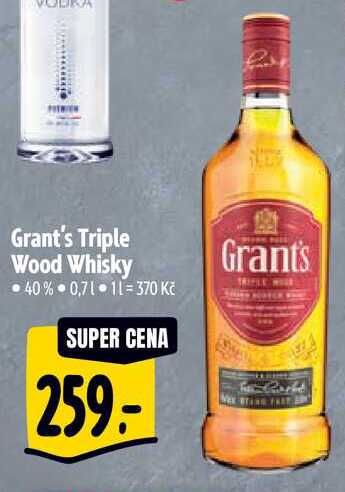 Grant's Triple Wood Whisky, 0,7 l