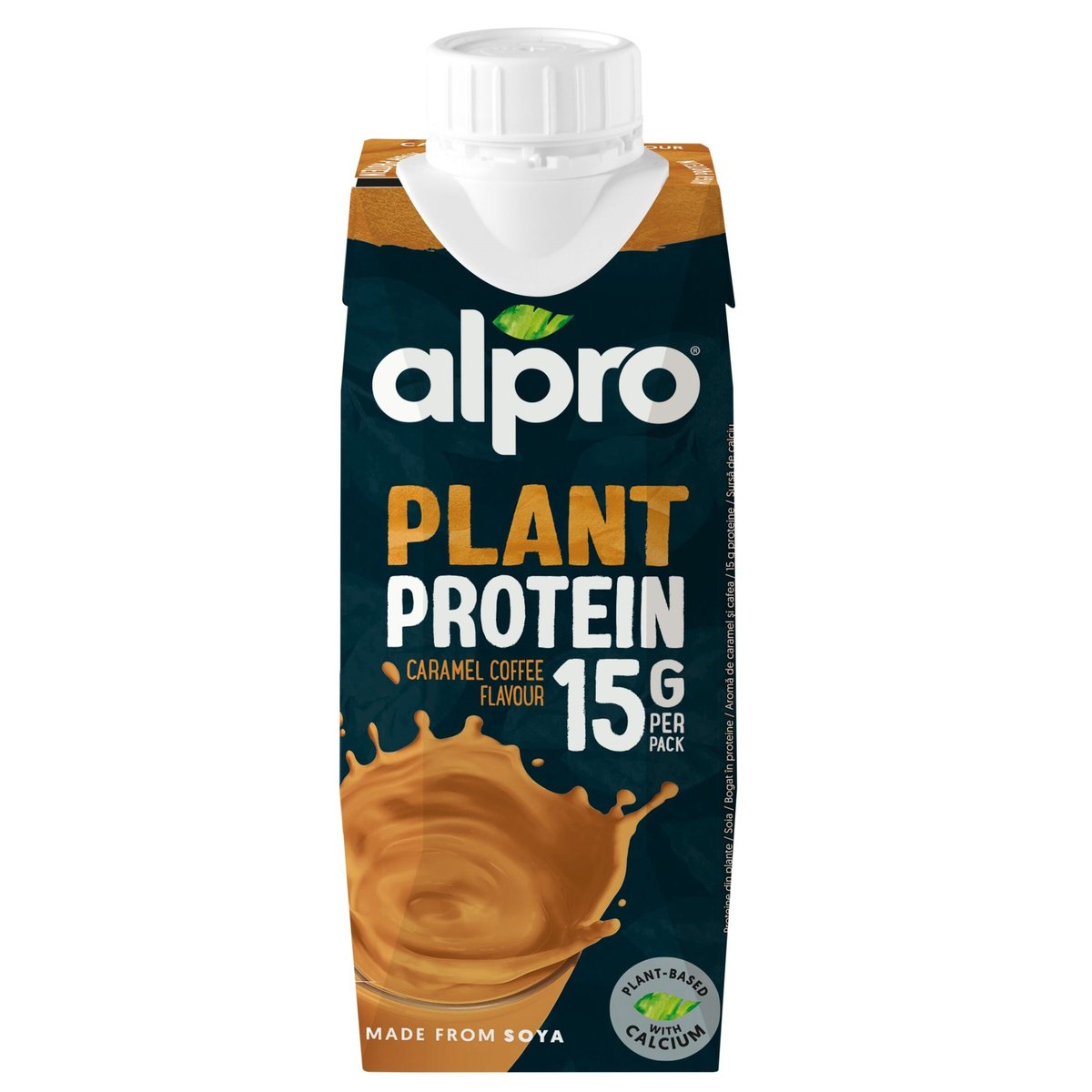 Alpro High protein sójový nápoj s příchutí karamelu a kávy