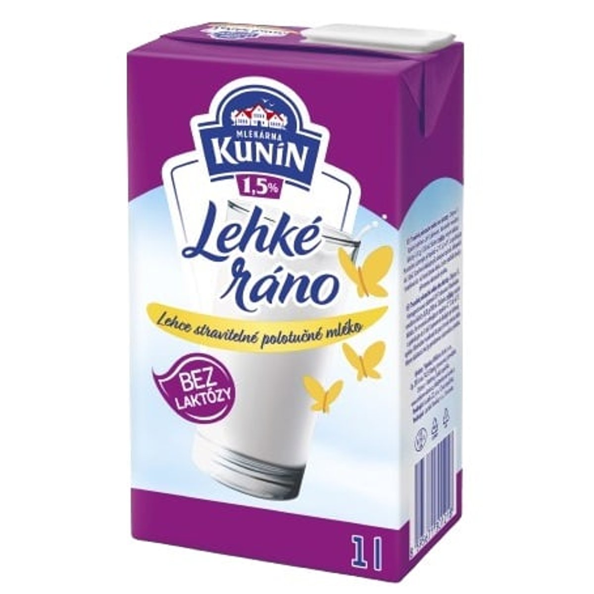 Mlékárna Kunín UHT Lehké ráno mléko bez laktózy 1,5%