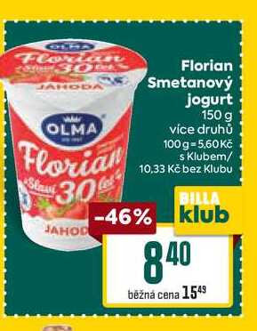 Florian Smetanový jogurt 150 g  