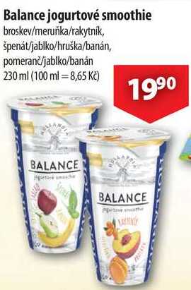 Balance jogurtové smoothie, 230 ml
