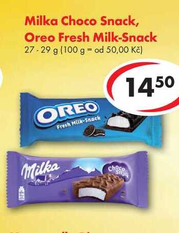 Milka Choco Snack, Oreo Fresh Milk-Snack, 27-29 g