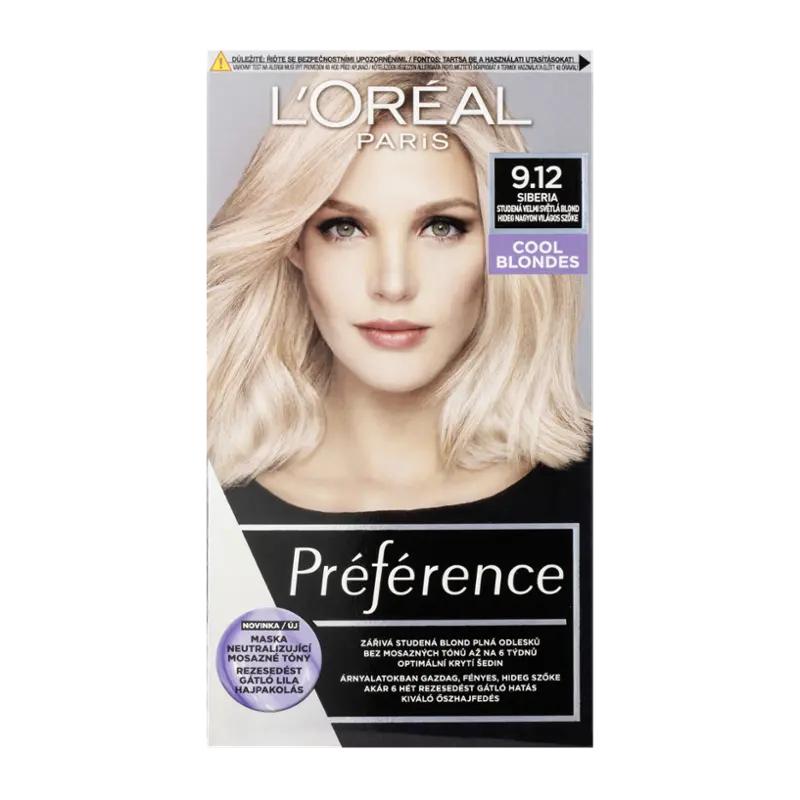 L'Oréal Barva na vlasy Preference Cool Blond 9.12 Siberia, 1 ks